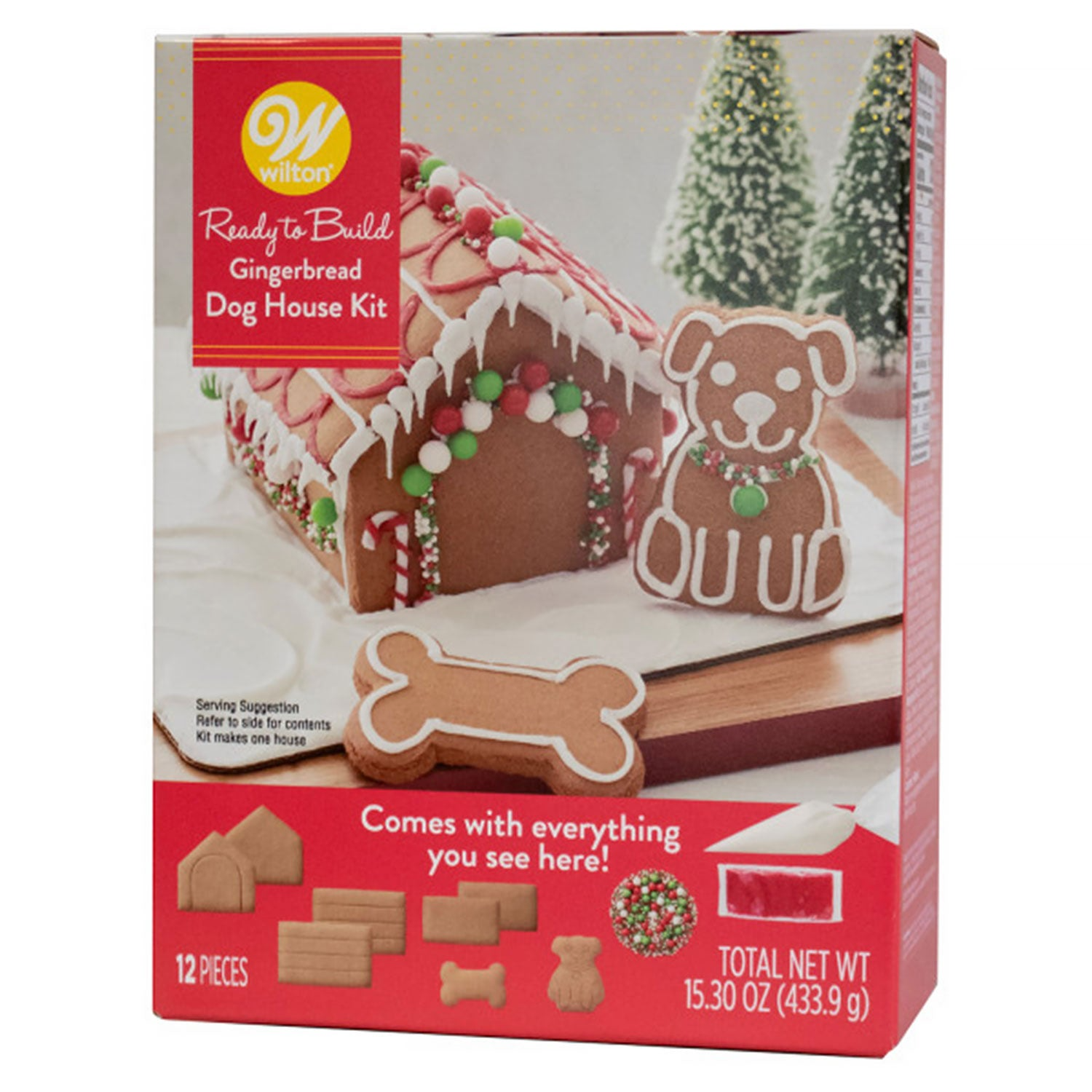 Wilton Christmas Dog House Gingerbread Kit, 12piece The Compleat