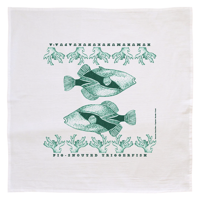 NEW Flour Sack Kitchen Towel - Tropical Fish (Made in Hawai'i)